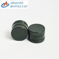 Capsules de bouteille en aluminium vertes pour huile d'olive, trois pièces, 31 mm x 24 mm