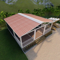 Villa conteneur modulaire détachable moderne, maison préfabriquée compacte complète, maison conteneur préfabriquée extensible avec façade enveloppante
