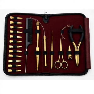 Kit d'outils professionnels pour extensions de cheveux avec pinces, clips, perles, aiguilles et peignes pour l'installation et le retrait OEM - Product Image 4