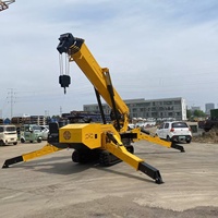 Direto da Fábrica CE Guindaste Aranha com Lança Articulada Hidráulica, Controle Remoto, Esteira, Cesto Tripulado, Capacidade de 8 Toneladas, Motor, 18m de Alcance