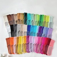 Chaussettes de Pilates antidérapantes à double face personnalisées, chaussettes de yoga pour femmes, chaussettes à grip en silicone intérieur/extérieur, OEM ODM
