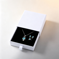 Boîte de rangement pour bijoux avec impression de logo personnalisé, boîte de présentation en papier, tiroir pour boucles d'oreilles, anneaux, colliers