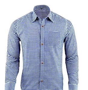 Chemise bavaroise bleue pour hommes, style traditionnel, en coton, à manches longues, style européen, du S au 4XL - Product Image 1