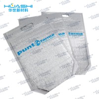 En gros, pochettes d'expédition pliables en feuille d'aluminium, durables, à fermeture éclair, isolées thermiquement et à isolation par air, pour l'envoi à froid d'aliments et de chewing-gums