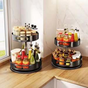Estante de Almacenamiento Multifuncional de Acero al Carbono para Cocina, Estante Giratorio para Especias, Caja Especial para Aceite, Sal, Salsas, Vinagre y Condimentos - Product Image 2