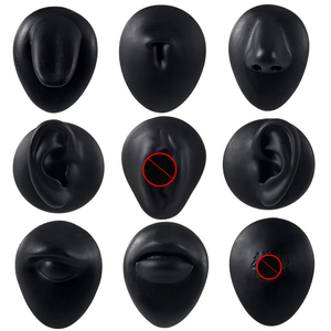 Modelo de silicona para <span class=keywords><strong>perforaciones</strong></span> de oreja, modelo simulado multicolor para exhibición de joyería de <span class=keywords><strong>perforaciones</strong></span> de nariz, lengua y ombligo. - Product Image 6