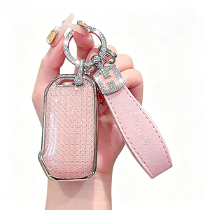 เคสกุญแจรถยนต์ TPU นุ่มแบบพรีเมียม สำหรับ KIA K3 KX3 Sportage <span class=keywords><strong>R</strong></span> GT KV7 พร้อมพวงกุญแจสีชมพู อุปกรณ์เสริมจากโรงงาน - Product Image 1