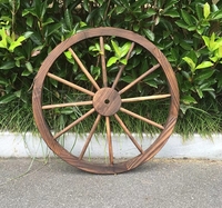 Performance à coût élevé 60CM roues de chariot en bois Antique décoration murale ferme rustique décoration de la maison accessoires de mariage
