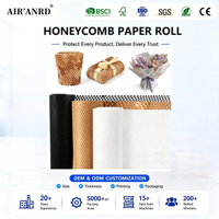 Rouleau de papier d'emballage alvéolé biodégradable pour déménagement, emballage cadeau, cadres photo, bougies et protection en expédition
