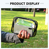 Sacs cosmétiques transparents personnalisés en gros, étuis de voyage en PVC pour femmes, cadeaux promotionnels, pochette cosmétique avec logo