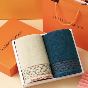 Fabrika Toptan Özel Pamuklu Havlu Hediye Seti 3 Parça Banyo Havlusu Seti, Kurumsal Hediyeler için Bez Çanta ile - Product Image 3