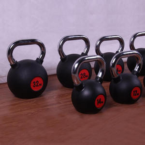 थोक प्रशिक्षण जिम शक्ति प्रतियोगिता केटलबेल कास्ट आयरन केटलबेल इलेक्ट्रोप्लेटेड हैंडल के साथ - Product Image 3