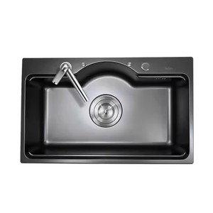 Fregadero de cocina inteligente con bandeja de un solo tazón de acero inoxidable 304 nuevo juego incluye cepillo inteligente <span class=keywords><strong>Bacha</strong></span> y tabla de cortar - Product Image 1