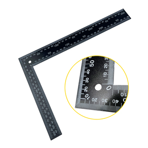 Règle carrée en acier 200x300, type L, revêtement oxyde noir, mesure d'angle à 90 degrés pour le travail du bois, la construction et le marquage - Product Image 2