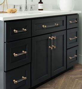 Herrajes Minimalistas para Muebles WEKIS de Zinc Acrílico Transparente Dorado Ajustables Antioxidantes y Duraderos para Gabinetes de Cocina y Cómodas - Product Image 3