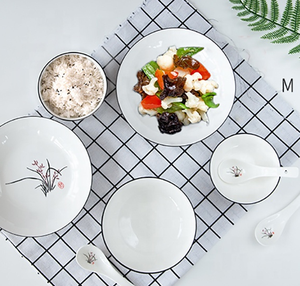 Vaisselle en porcelaine bol moderne simple et durable Ensemble de vaisselle en porcelaine osseuse - Product Image 5