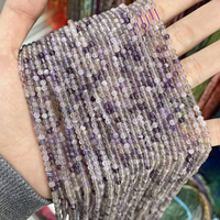 Perles rondes lisses en malachite naturelle, turquoise et fluorite de 3 mm, brin de 38 cm pour la fabrication de bijoux