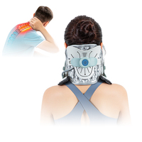 Dispositivo de Tracción Cervical para Fisioterapia, Quiropráctica, Estirador de Cuello Ortopédico Ajustable para Uso en Casa y Clínica