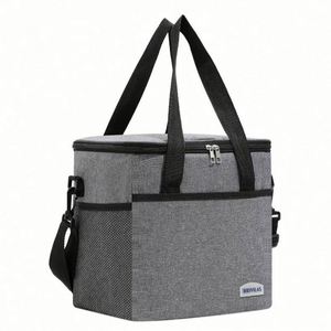 Custom Large Capacity Oxford <b>Backpack</b> with Ice Pack Logo Waterproof & Portable for Outdoor Use Thick Aluminum Foil Insulation - Product Image 3