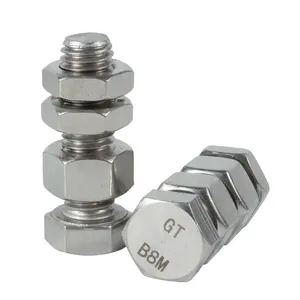 B8m China Manufacture ASTM A320 B8m Hex Bolt Stud Bolt with Nut