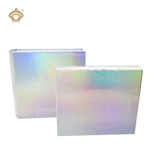 Handmade Luxury Glitter Holographic Magnetic Cardboard Book Packaging Box Custom Book Shape Paper Packaging Gift Box