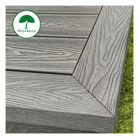Plancher de terrasse en WPC creux antidérapant et durable pour parc, 140*25mm, grain de bois 3D en relief, composite pour extérieur, idéal pour bord de piscine