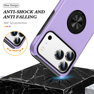 <span class=keywords><strong>Cover</strong></span> per Telefono con Anello Girevole a 360° in Metallo, Custodia Posteriore <span class=keywords><strong>Viola</strong></span> per <span class=keywords><strong>iPhone</strong></span> 17 <span class=keywords><strong>Pro</strong></span> <span class=keywords><strong>Max</strong></span> 15 16 Plus, <span class=keywords><strong>Cover</strong></span> Premium all'Ingrosso - Product Image 3