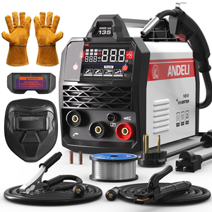 ANDELI 2025 110V/220V Nouvelle Arrivée 220V <span class=keywords><strong>MIG</strong></span>-135 LED Machine à <span class=keywords><strong>Souder</strong></span> <span class=keywords><strong>MIG</strong></span> MMA Flux avec Casque de Soudage - Product Image 1