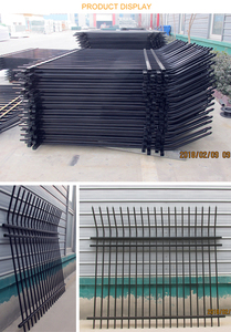 Trang Trí Màu Đen Tráng Bent/Cong Hàng Rào Thép Hàng Rào Sắt Rèn - Product Image 6