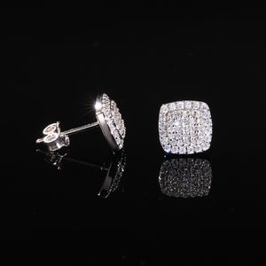 Pendientes Cuadrados de Plata de Ley con Diseño RTS, Pendientes Brillantes con Diamantes de Moissanita VVS para Regalo de Joyería Diaria - Product Image 2