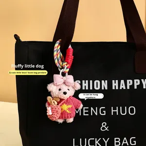 Carino morbido ciondolo cucciolo piccolo regalo e borsa Charm maglione peluche <span class=keywords><strong>portachiavi</strong></span> bambola all'ingrosso <span class=keywords><strong>per</strong></span> coppie articoli promozionali - Product Image 3