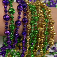 2024 nouveau collier en plastique Mardi Gras pour la décoration de fête de carnaval de Mardi Gras