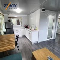 ZYBOX Eco Garden Villa, Casa Modular Prefabricada de Lujo de 20 pies, Casa Contenedor Plegable y Expandible con Gran Porche de Techo a Dos Aguas