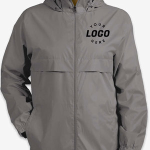 Veste coupe-vent en toile pour homme, de haute qualité, à capuche, pour l'hiver, design personnalisé, imperméable, logo personnalisé sur le devant - Product Image 6