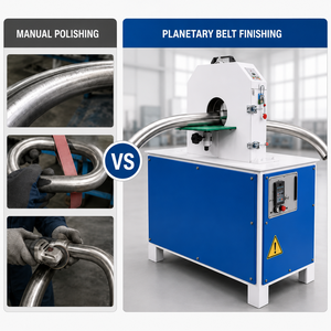 Machine de polissage de tubes courbés pour cuivre, aluminium, acier – Rectification, polissage et décapage de rouille pour tubes ronds et carrés - Product Image 3