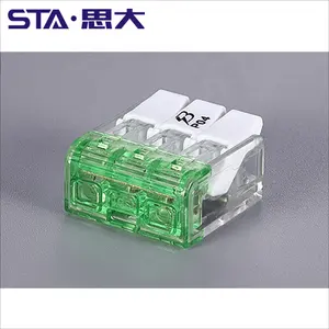 Fast Self-locking 2 3 4 Pin Plug-in Separator Wire Docking Connector LED Lighting Terminal Block With Lever-nut 221-412/413/415