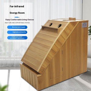 Cabine de sauna vapeur portable moderne personnalisée avec chauffage infrarouge lointain en <span class=keywords><strong>bois</strong></span> massif pour usage domestique - Product Image 2