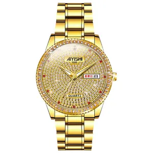 2023 Iced Out luxury wristwatch diamond watch gold silver men watches hip hop with case jewelry gifts big dia watch suppliers