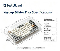 Confezione Blister Personalizzata, Scatola Organizzatrice per Keycap, Espositore Trasparente a Conchiglia per Switch di Tastiera