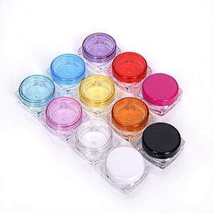 Pot carré de luxe en PS transparent <span class=keywords><strong>pour</strong></span> crème visage 3g 5g, mini pot échantillon, pot cosmétique <span class=keywords><strong>pour</strong></span> crème contour des yeux, vente en gros populaire - Product Image 3