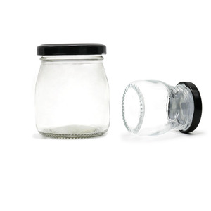 Barattoli Rotondi in Vetro Trasparente per Alimenti con Tappi a Vite in Metallo per Mousse, Latte, Yogurt, Caviale, Vaniglia, Gelatine, Miele, Budini - Product Image 6