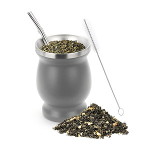 Tasse à yerba maté en acier inoxydable à double paroi de 8 oz avec bombilla - Product Image 4