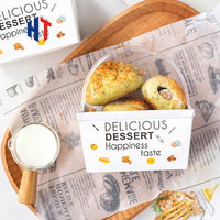 Vente directe d'usine, boîte à sandwich en papier populaire et mignonne pour emporter, petit-déjeuner, dessert, boulangerie, emballage en gros avec couvercle
