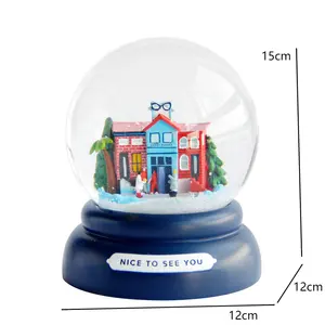 Nuevo globo de nieve grande de material de resina personalizado para la decoración del hogar DIY como regalo