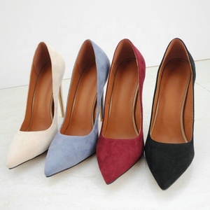 Chaussures habillées pour femmes en faux daim, talons aiguilles de 12 cm, taille 43, escarpins à bout pointu pour femmes - Product Image 6