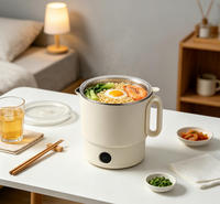 Casserole électrique portable en acier inoxydable, design pliable pour les voyages, avec isolation thermique