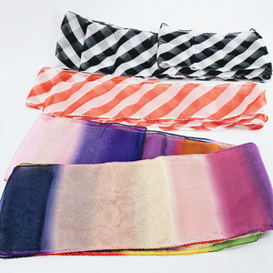G0190 Long Silk Chiffon Scarf, 2m/5m, Black & White, Red & White, Rainbow, King Magic - Product Image 5
