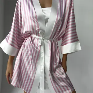 Tendance 2024 Satin Bathrobe For Women Satin Bathrobe