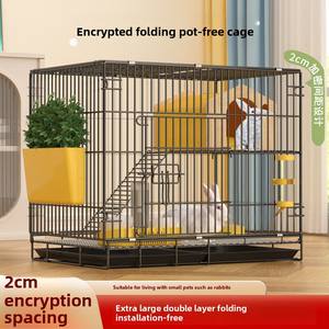 Nido de conejo para mascotas de interior grande, limpieza automática para el hogar, jaula para conejos y conejillos de indias con cierre de botón - Product Image 2