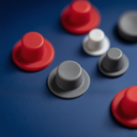 Silicone EPDM Vision nocturne bouton plat moule boutons poussoirs industriels joint coupe bouchon en caoutchouc pour les produits en caoutchouc Application